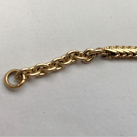 #SOLD# VINTAGE MONET GOLD-PLATED CUBAN WHEAT FILAGREE LINK ADJUSTABLE NECKLACE - Picture 9 of 14